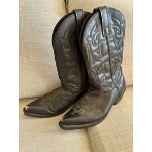 Laredo 6862 Hawk Snip Toe Brown Leather Cowboy Western Mens Boots‎ 8.5